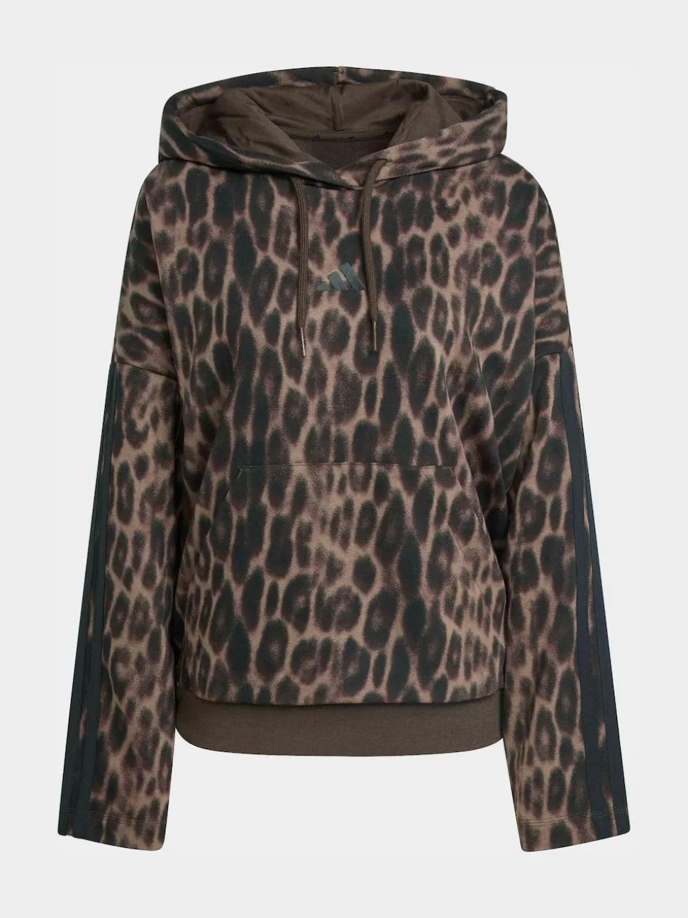 adidas Animal Seasonal Essentials Leopard Print French Terry Hoodie With 3-Stripes