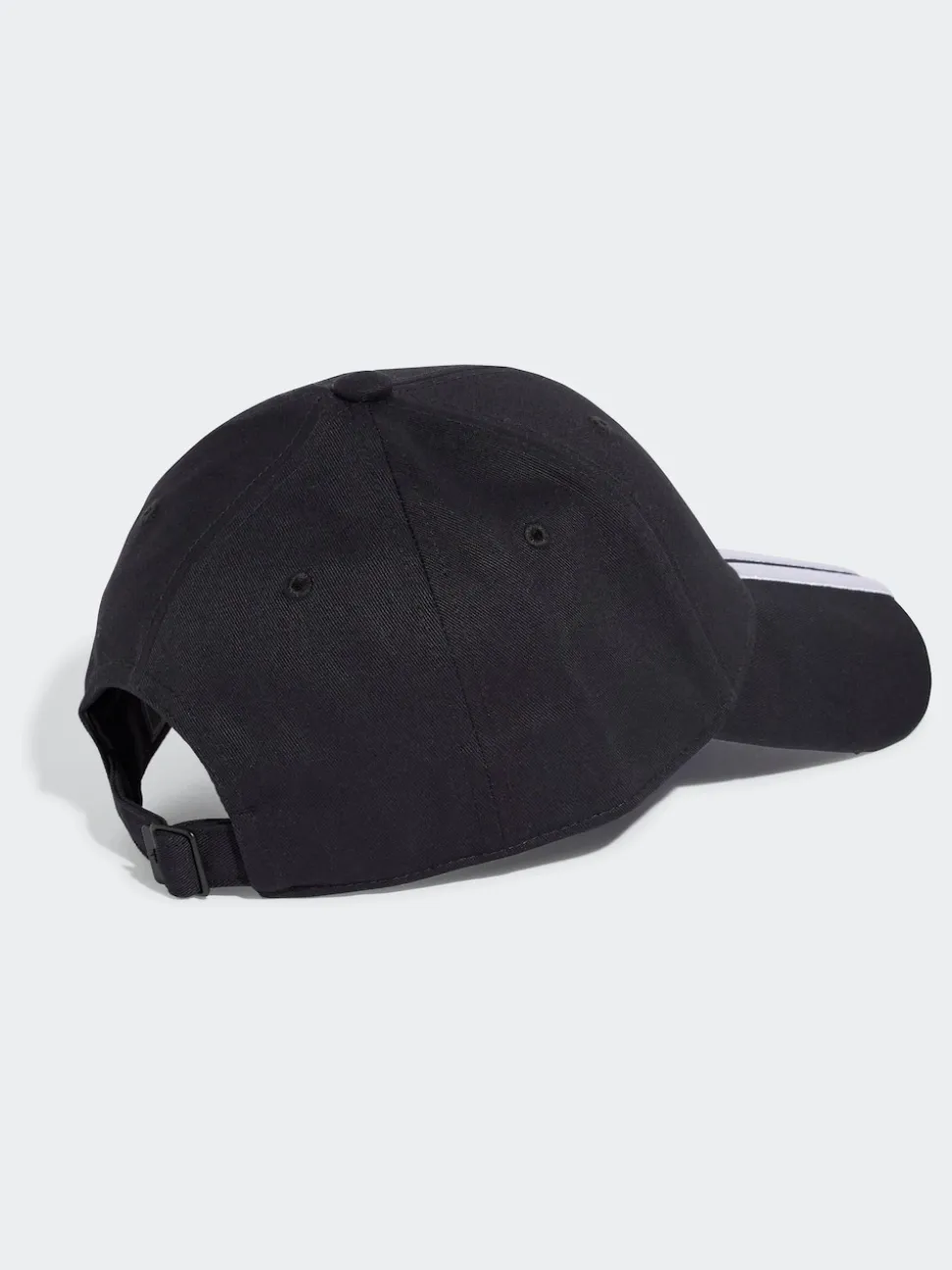 adidas Black 3 Stripe 100% Cotton Baseball Cap
