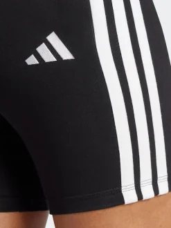 adidas Black 3 Stripe Bike Shorts