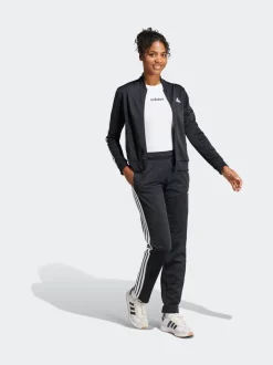 adidas Black Essentials 3-Stripes Tracksuit