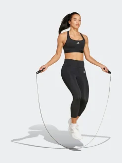 adidas Black Optime Essentials Stash 3/4 Leggings