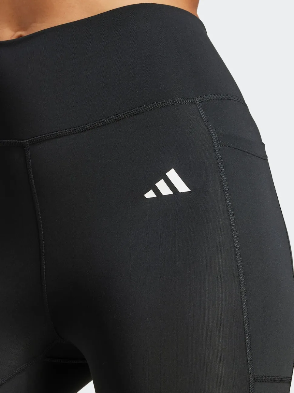 adidas Black Optime Essentials Stash 3/4 Leggings