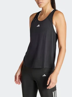 adidas Black Train Essentials Minimal Branding Racerback Tank Vests