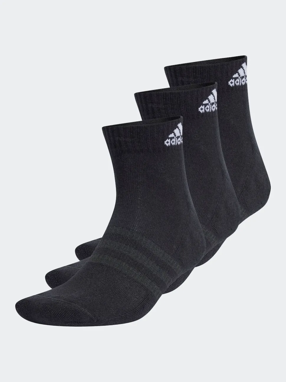 adidas Black/White Cushioned Sportswear Ankle Socks 3 Pack
