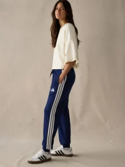 adidas Blue Essentials 3-Stripes Cuffed Joggers