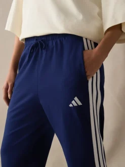 adidas Blue Essentials 3-Stripes Cuffed Joggers