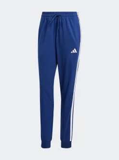 adidas Blue Essentials 3-Stripes Cuffed Joggers