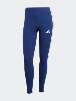 adidas Blue Essentials 3-Stripes Cotton Leggings