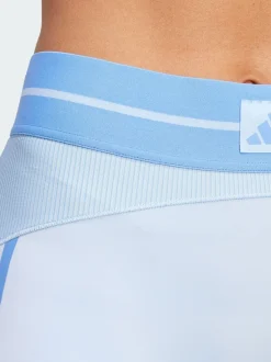 adidas Blue Hyperglam Rib 4 Short Leggings