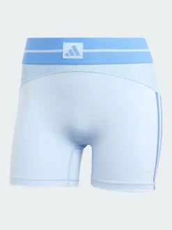 adidas Blue Hyperglam Rib 4 Short Leggings