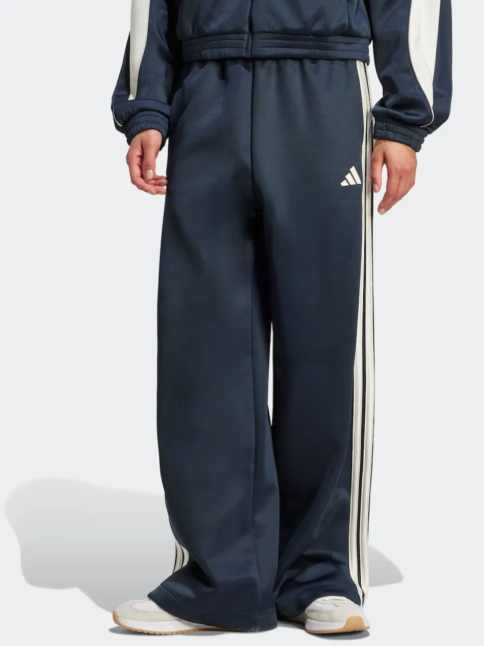 adidas Blue Stadium Loose Fit 3-Stripes Trackpant Trousers