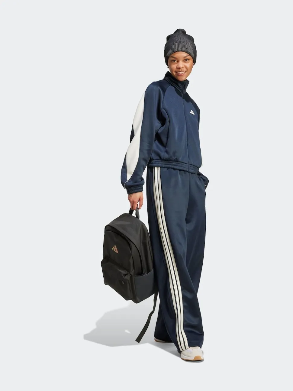 adidas Blue Stadium Loose Fit 3-Stripes Trackpant Trousers