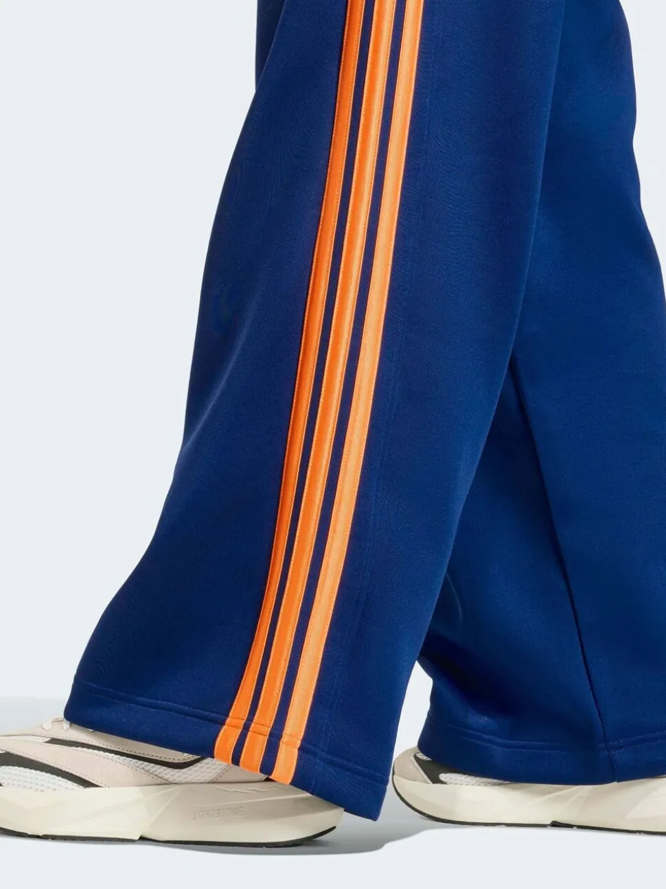 adidas Blue/Orange Stadium Loose Fit 3-Stripes Trackpant Trousers