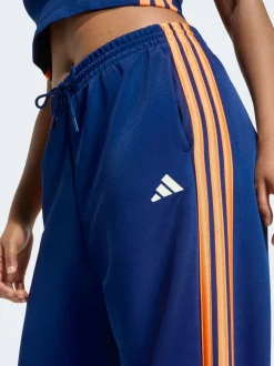 adidas Blue/Orange Stadium Loose Fit 3-Stripes Trackpant Trousers