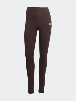 adidas Brown Essentials Linear Cotton Leggings