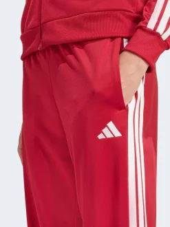 adidas Dark Red Essentials 3-Stripes Tracksuit