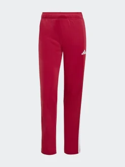 adidas Dark Red Essentials 3-Stripes Tracksuit