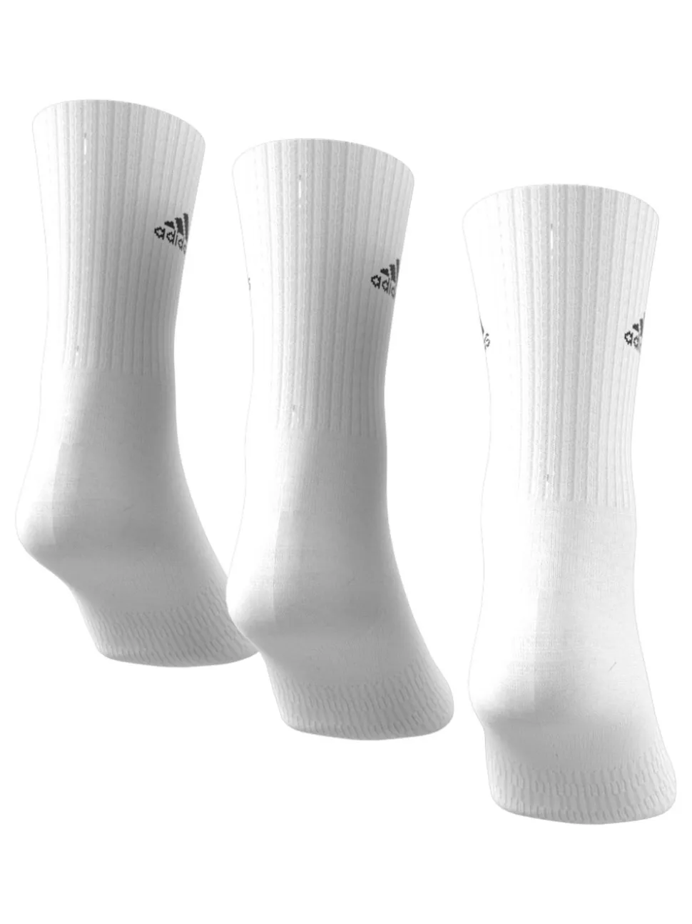 adidas Dove White 3 Pack Cushioned Crew Socks