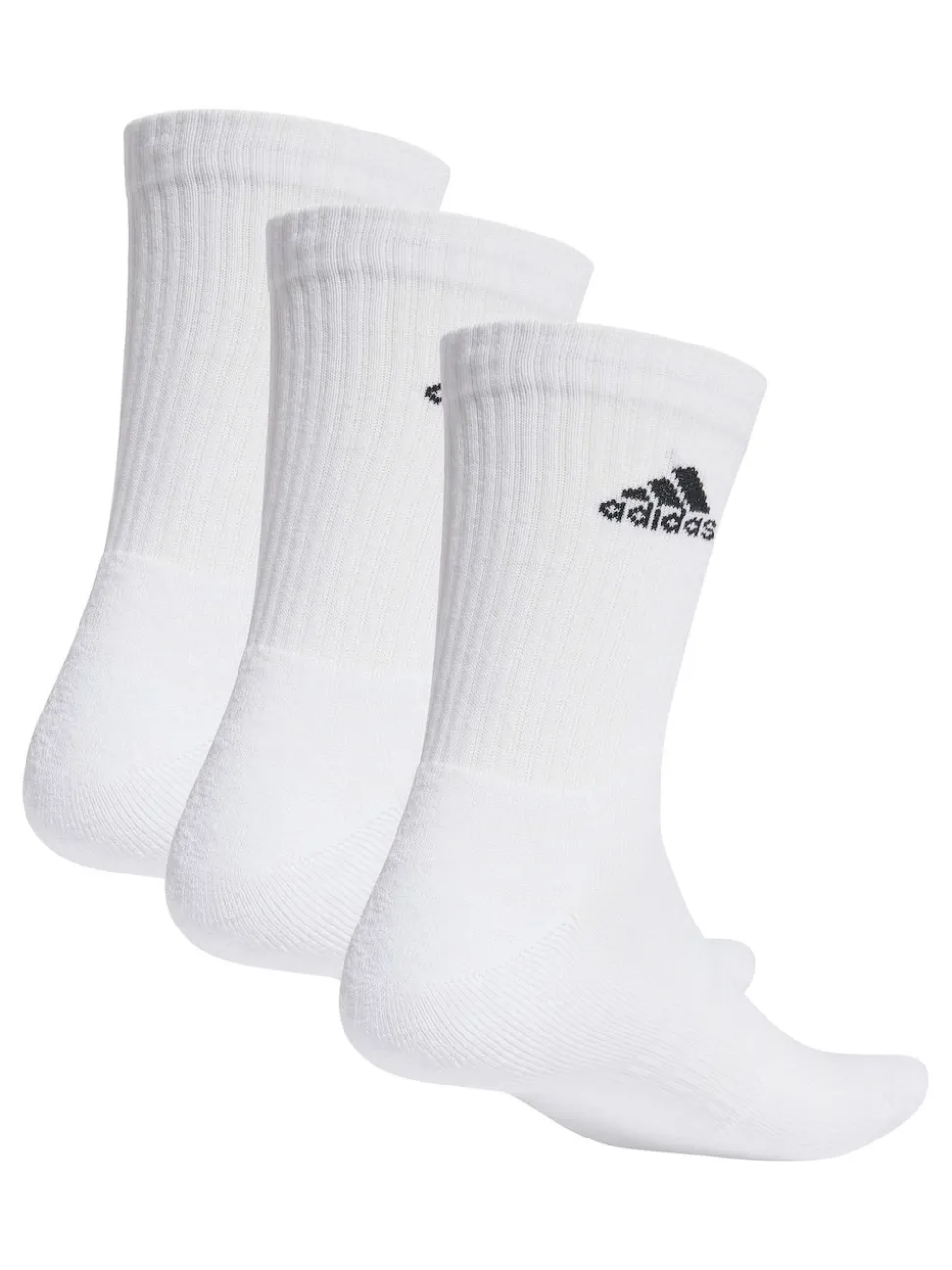 adidas Dove White 3 Pack Cushioned Crew Socks