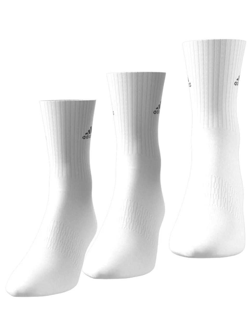 adidas Dove White 3 Pack Cushioned Crew Socks