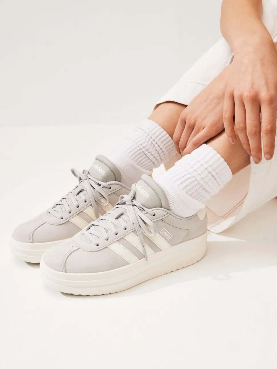 adidas Grey VL Court Bold Trainers