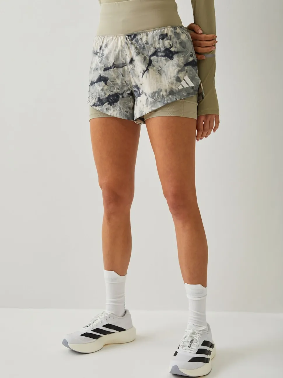adidas Grey/Black Adi365 Spray Dye 2In1 Shorts
