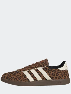 adidas Leopard Print/White Breaknet Sleek Trainers