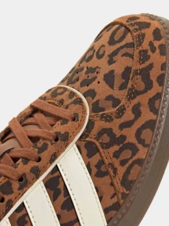 adidas Leopard Print/White Breaknet Sleek Trainers