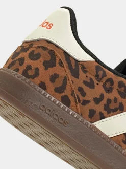 adidas Leopard Print/White Breaknet Sleek Trainers