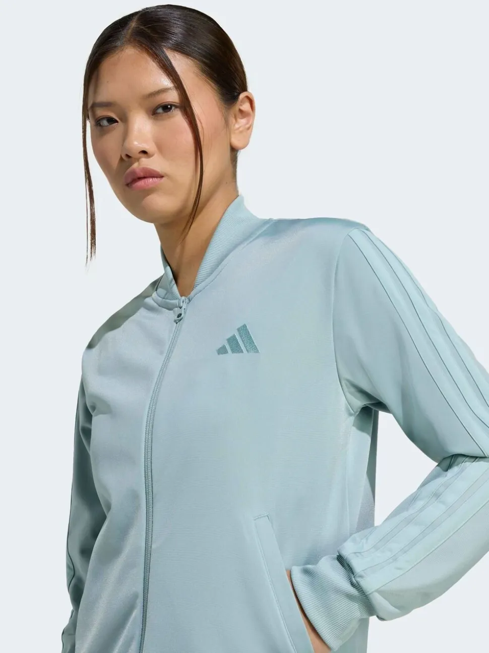 adidas Light Green Essentials 3-Stripes Tracksuit