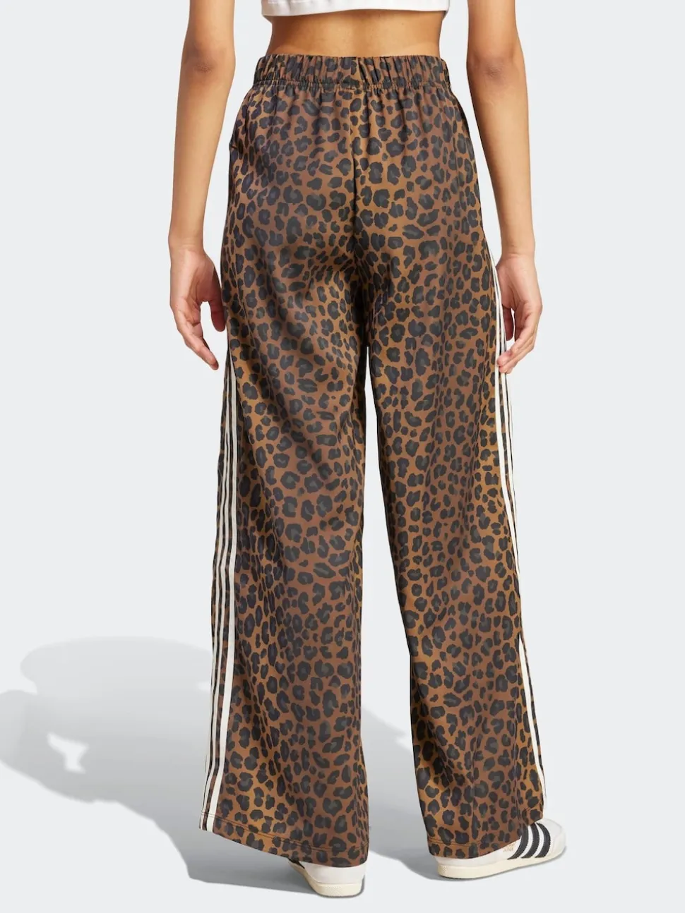 adidas Originals Animal Print Satin Wide Leg Trousers