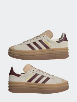 adidas Originals Beige/Red Gazelle Bold W Trainers