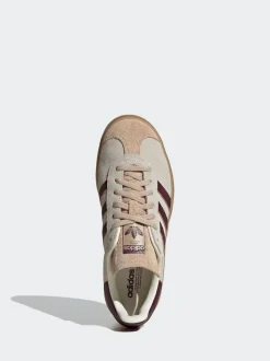 adidas Originals Beige/Red Gazelle Bold W Trainers