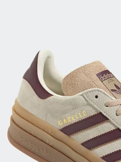 adidas Originals Beige/Red Gazelle Bold W Trainers