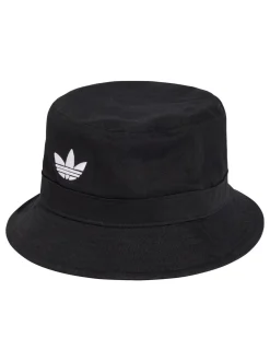 adidas Originals Black Black Trefoil 100% Cotton Bucket Hat