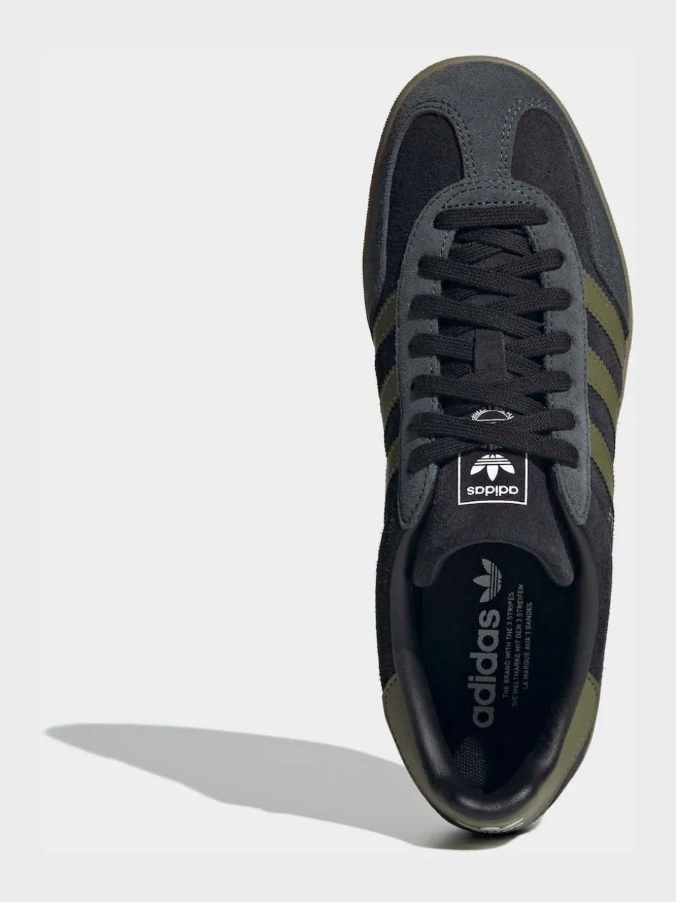 adidas Originals Black/Green Gazelle Indoor Trainers