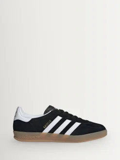 adidas Originals Black/White Gazelle Indoor Trainers
