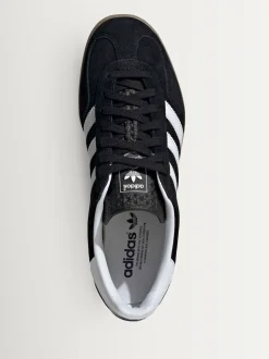 adidas Originals Black/White Gazelle Indoor Trainers