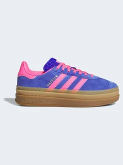 adidas Originals Blue/Pink Gazelle Bold W Trainers