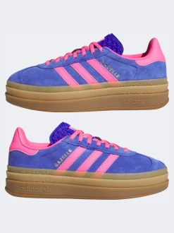 adidas Originals Blue/Pink Gazelle Bold W Trainers