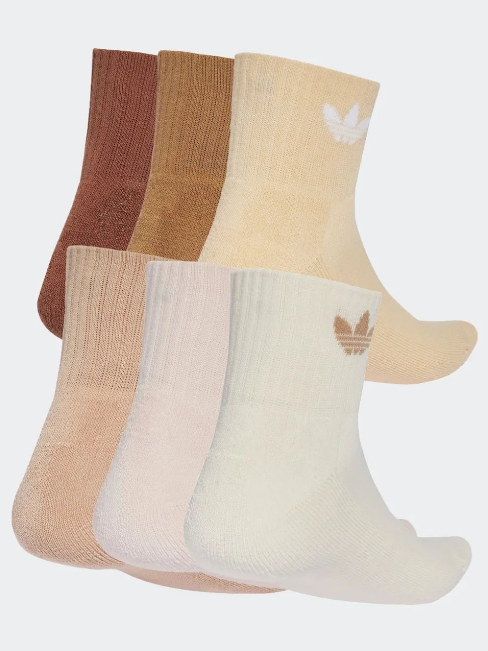 adidas Originals Brown 6 Pack Ankle Socks