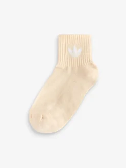 adidas Originals Brown Mid Ankle Socks 3 Pack