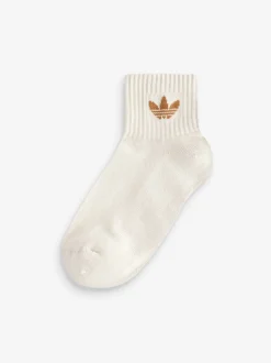 adidas Originals Brown Mid Ankle Socks 3 Pack