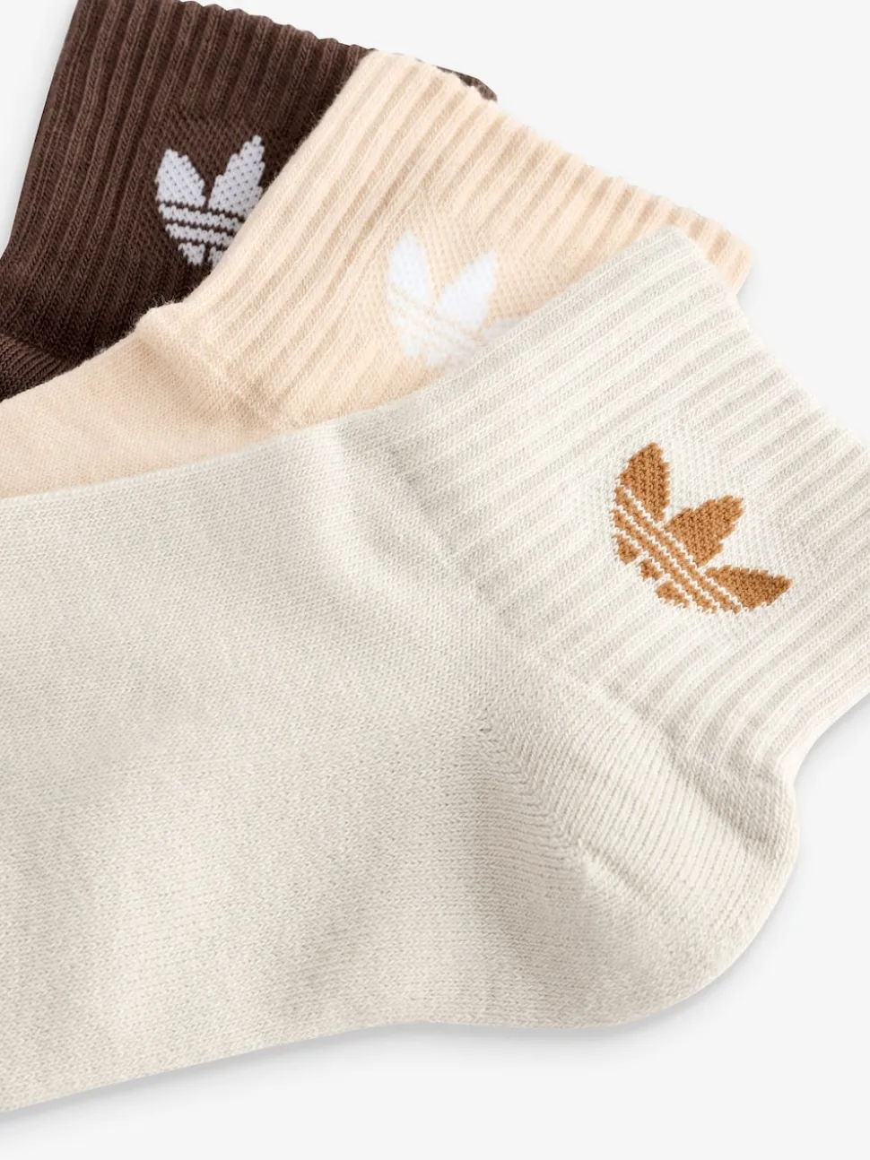 adidas Originals Brown Mid Ankle Socks 3 Pack