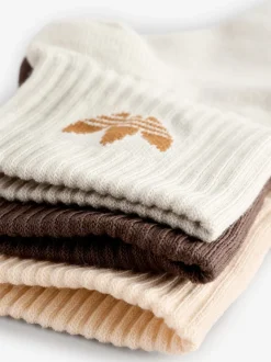 adidas Originals Brown Mid Ankle Socks 3 Pack