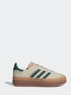adidas Originals Brown/Green Gazelle Bold W Trainers