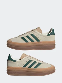 adidas Originals Brown/Green Gazelle Bold W Trainers