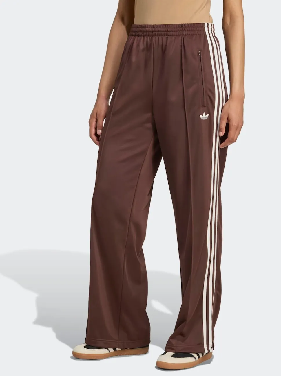 adidas Originals Brown/White Firebird Loose Track Pant Trousers