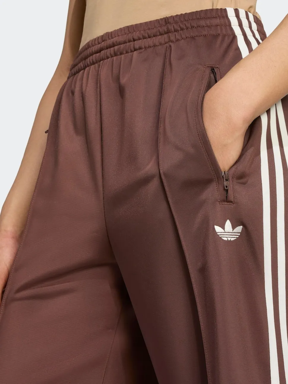 adidas Originals Brown/White Firebird Loose Track Pant Trousers