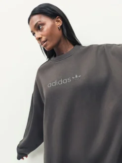 adidas Originals Green Essentials Linear Oversize Crew Sweatshirt